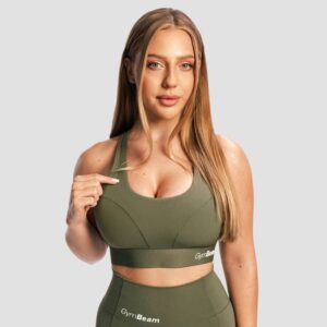 GymBeam Športová podprsenka Combat Olive Grey  XS odhadovaná cena: 19.95 EUR