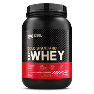 Optimum Nutrition 100 Whey Gold Standard biela čokoláda malina odhadovaná cena: 35.95 EUR