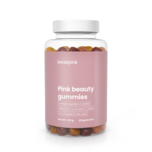 BeastPink Pink Beauty Gummies starfruit papaya cherry odhadovaná cena: 13.5 EUR