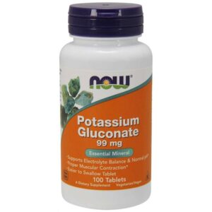Now Potassium Gluconate, 99 mg, 100 tablet odhadovaná cena: 8.5 EUR