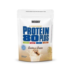 Weider Potein 80 PLUS cookies & cream odhadovaná cena: 26.95 EUR