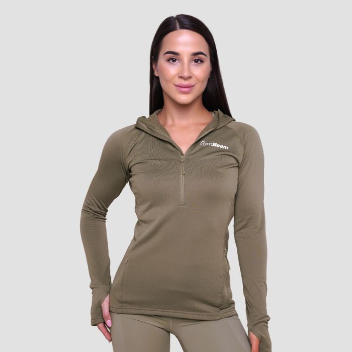 GymBeam Dámska bežecká mikina 1/2 Zip Pulse Vetiver  SS odhadovaná cena: 17.95 EUR